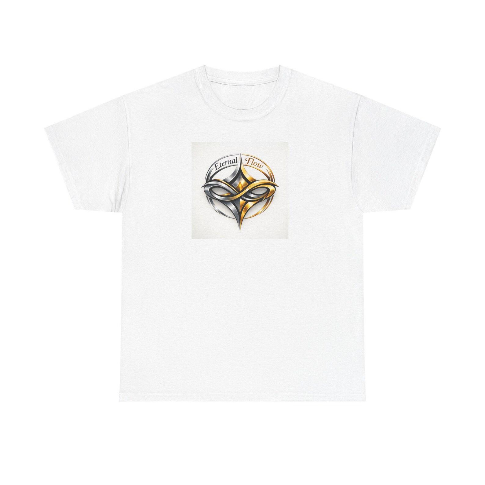 Eternal Flow emblem Tee | Symmetric Gold & Silver Tribal Heart design 3XL