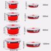 Collapsible Food Storage Containers Round with Lid,Kitchen Stacking Silicone Collapsible Meal Prep Container Dishwasher Safe