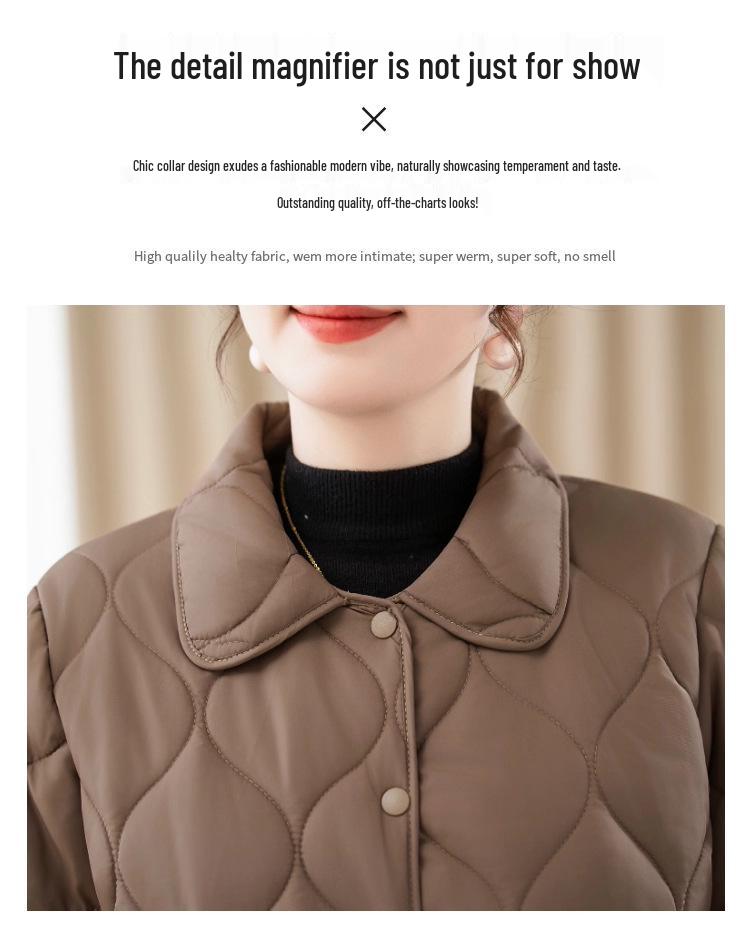 Damen Übergangsjacke aus leichter Baumwolle für Herbst/Winter - Modisch, warm und dünn