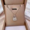CDJAIME Collana in Argento Sterling 925 da Donna Collana con Ciondolo Design Trendy a Forma di Borsa Gioielli Raffinati Regali Accessori