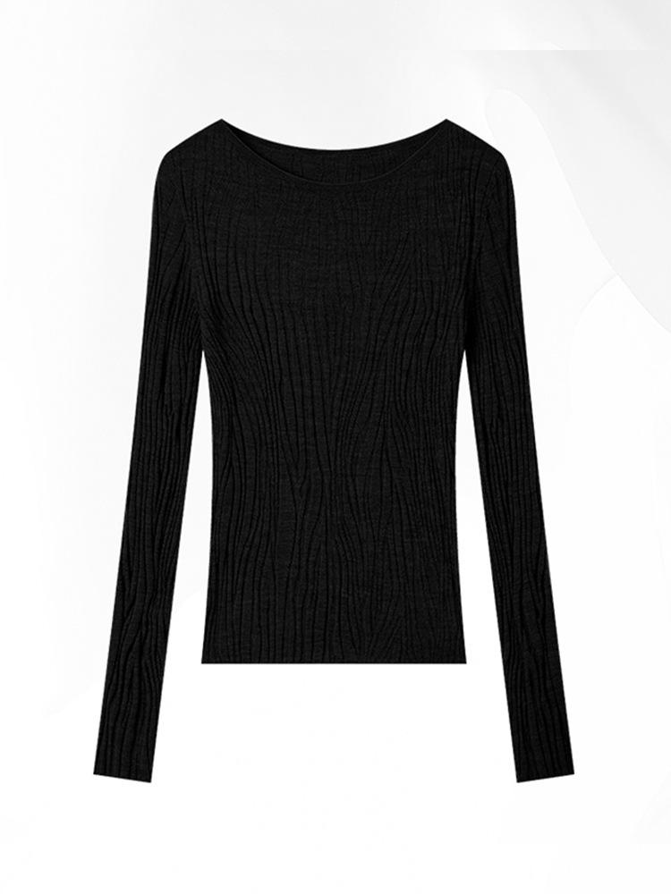 Yangtze Water Wave 100% Pure Wool Women's Seamless Knitted Sweater - Autumn/Winter Edition