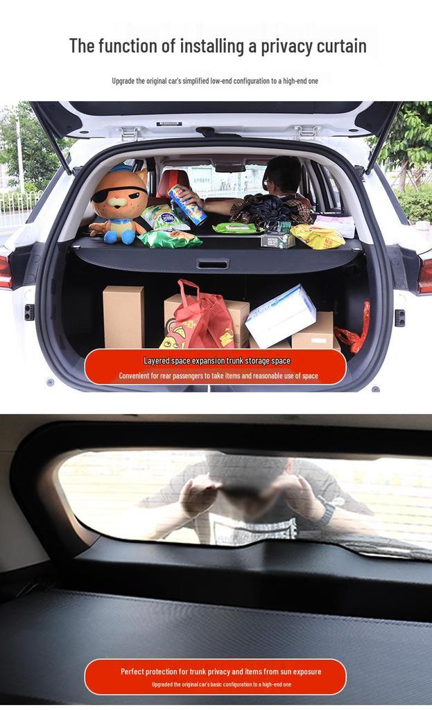 Compatible Rear Trunk Cargo Cover for Toyota RAV4 and Highlander