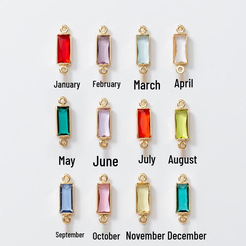 6mm Single Pendant Birthstone Jewelry - 12 Colors DIY Necklace & Earrings with K9 Glass