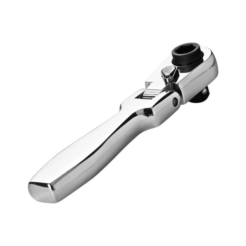 72 Tooth 1/4inch Drive 2-in-1 Reversible Ratchet Wrench Professional Automotive Improvement Quick Socket Wrench Tool