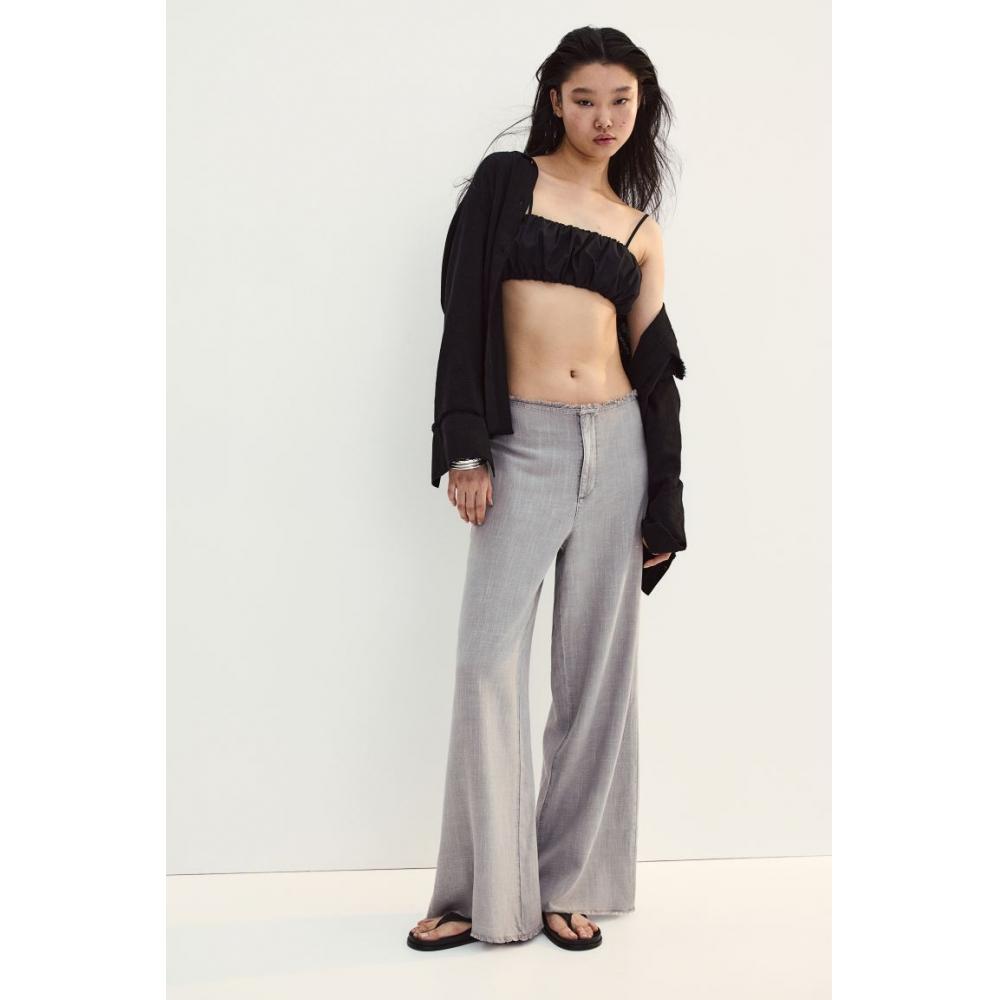 

Брюки из смесового льна HM Pray Edge серые