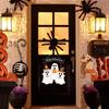 Halloween Wooden Door Sign Door Hanger Ghost Sign Hangable Decoration For Indoor Outdoor Wall Entrance Porch Living Room