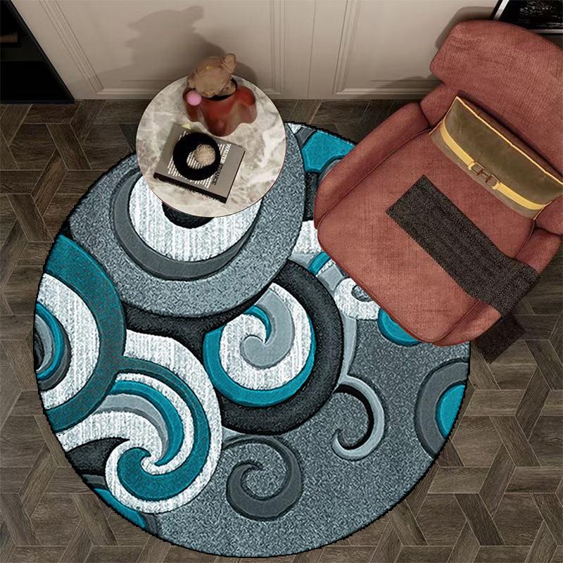 Modern Simple Round Carpet Living Room Sofa Mat Easy Clean Large Bedroom Decoration Home Rugs Washable Coffee Tables Floor Mat