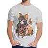 Summer Man T Shirt Mysterious Girl Kitsune Good Cotton Round Collar Cartoon Design T