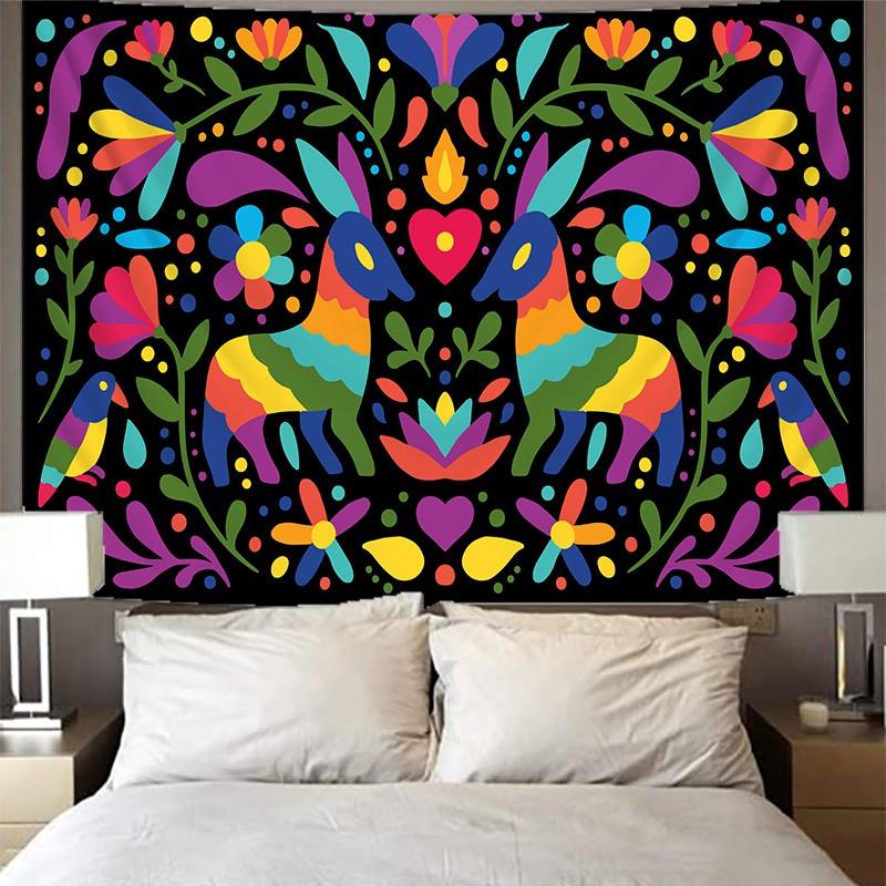 Heimdekoration, Wandbehang, Blumen-Wandteppich, Wunder-Wandteppich, Mandala-Wandteppich, Kunst-Wandbehang, Wandteppich, Moda, 230 x 180 cm