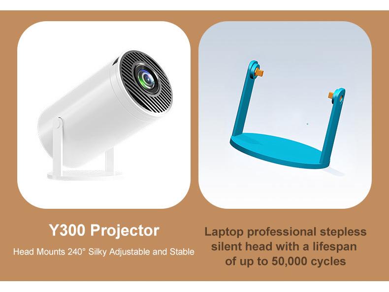 Portable 4K HD Mini Projector for Home & Bedroom