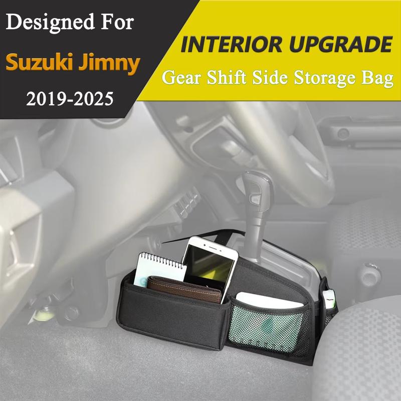 Center Console Gear Shift Side Organizer Stoarge Bag for Suzuki Jimny JB64 JB74 -2026 Interior Storage Accessories Tidying