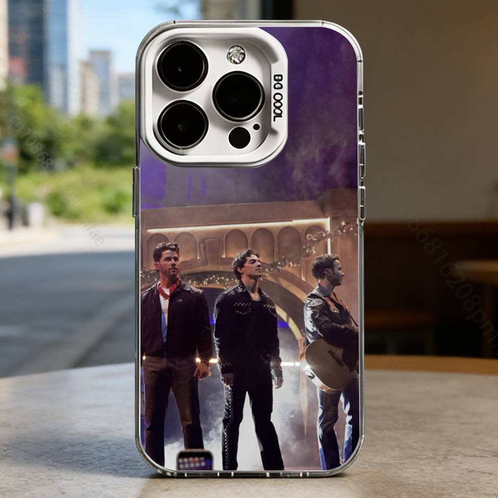 J-Jonas Brothers Band White Shockproof Phone Case For iPhone 17,16,15,14,13,12,11,Pro,XS,Max,Plus,Mini,SE