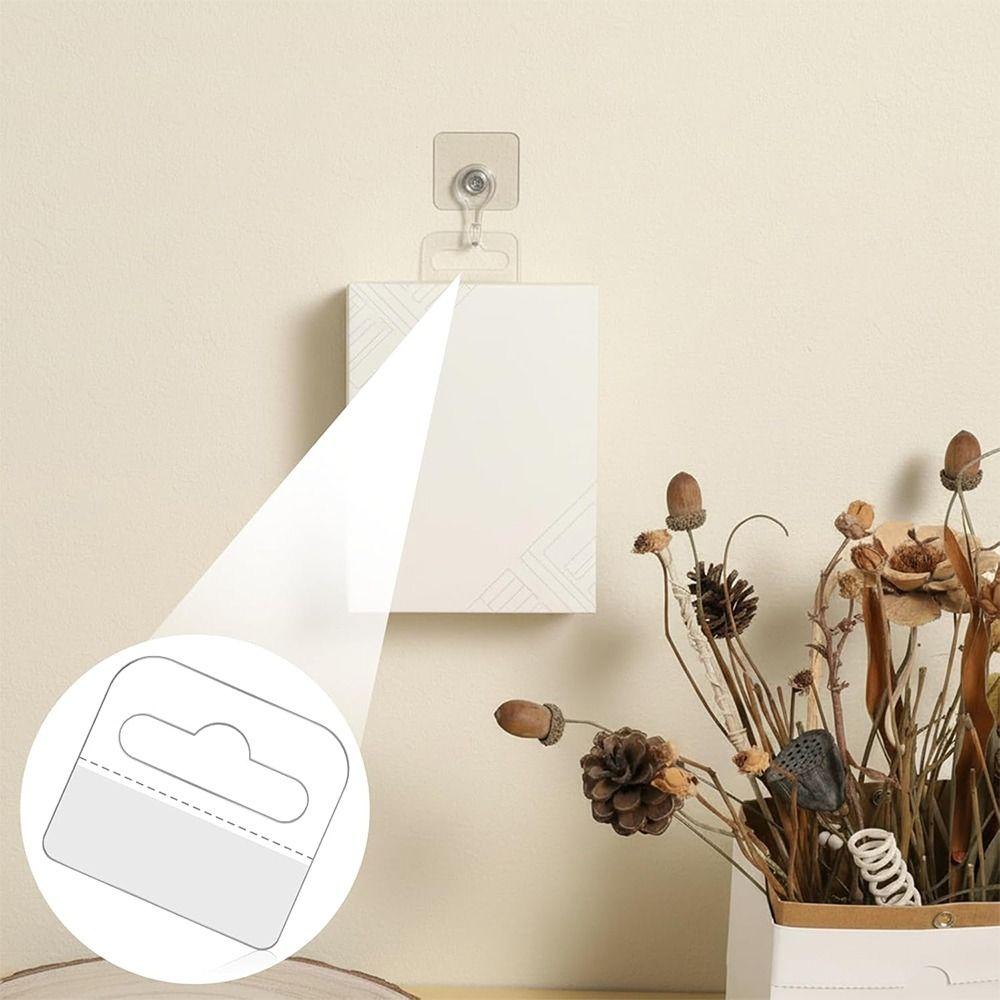 100PCS PET Plastic Adhesive Hang Tabs Self-Adhesive Retail Packaging Hook Home Organization