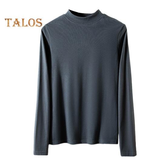 Women Bottoming Tops DE Velvet Self-Heating Thermal Top Half High Collar Long Sleeve Slim Fit Base Layer Shirt
