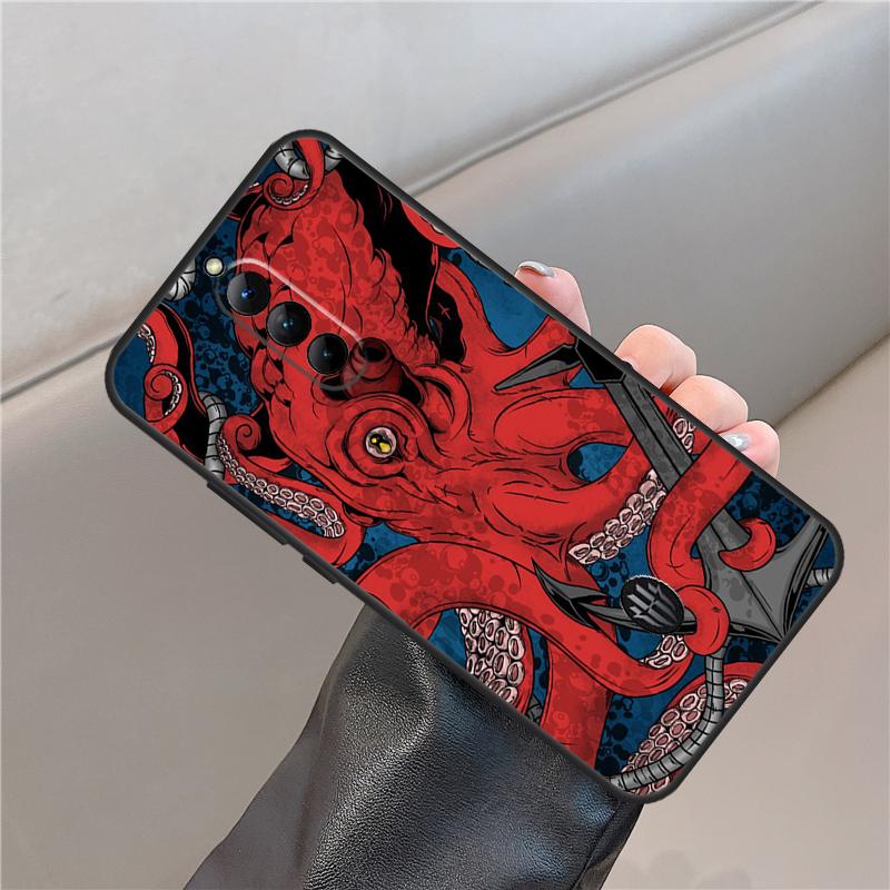 Octopus Ocean Aesthetic Case For ZTE Nubia Red Magic 11 10 9 8 8S 9S 10S Pro Plus 6S 7S 6 7 For RedMagic 10 Air Cover