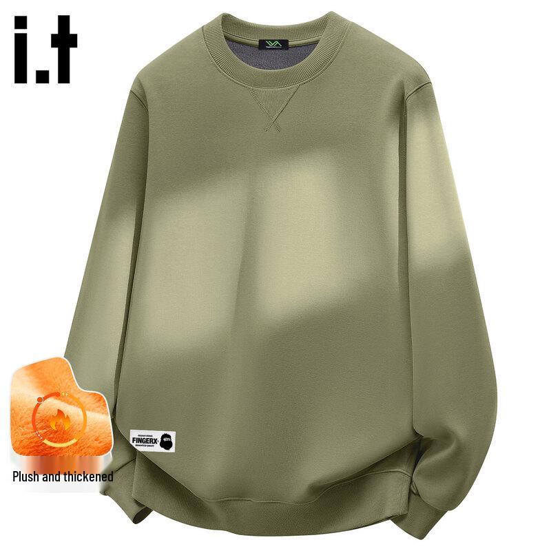 

Fingercroxxit Men s Triangle Stitch Fleece-Lined Crew Neck Sweatshirt 4XL