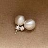 New 925 Sterling Silver Round Stud Earrings Charm Personality Simple Style Earrings Birthday Gift for Women's Exquisite Jewelry