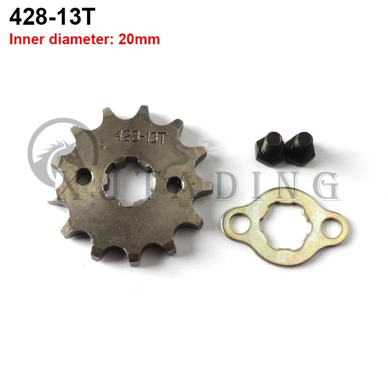 428 Chain 20mm 10 11 12 13 14 15 16 17 18 19 Teeth Front Engine Sprockets For 50 110 125 160cc Dirt Pit Bike ATV Quad Motorbike