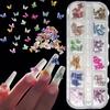 48Pcs 3D Butterfly Nail Art Decorations, Colorful Butterfly Nail Art Accessories, Nail Salon Nail Art Supplies