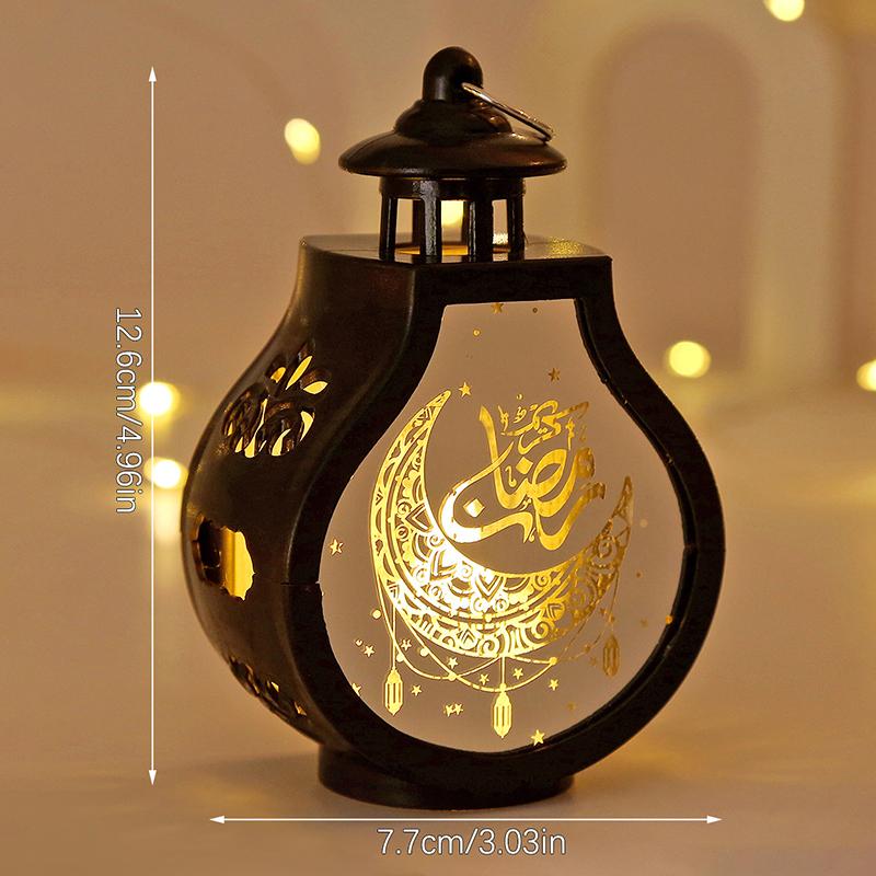Ramadan Kareem Led Lantern Light Eid Mubarak Ornaments Decoration For Home 2025 Islamic Muslim Party Supplies