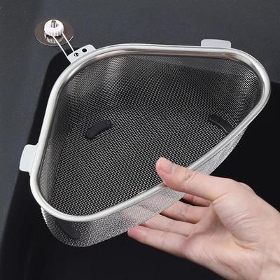 Stainless Steel Triangle Sink Drain Basket for Vegetables and Residue