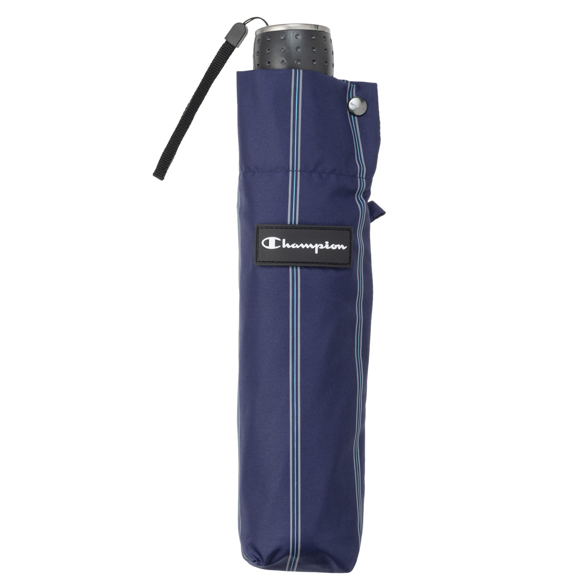 

Champion Мини Складной Темно-синий 58см x Зонт, Полосатый, 8 спиц, Мужской, Ветрозащитный, CHM44MN58-N
