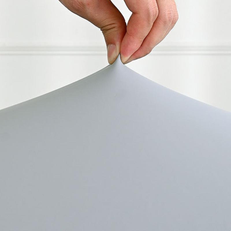 Waterproof Round Elastic Edged Tablecloth PU Leather Oil-resistant Non-slip Table Cloth Cover for Home Kitchen Dining Room