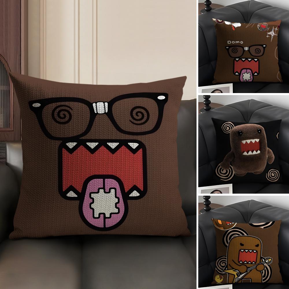 Cute Cartoon D-Domo Kun Pillow Case Pattern Printed Pillowcase For Living Room Sofa Cushion Cover & Bedroom Decor