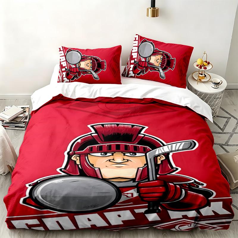 FC Spartak Moskau 3-teiliges Set Perfekt für das Schlafzimmer Bequemes Bettwäsche-Set enthält einen Bettbezug und zwei Kissenbezüge Ideales Geburtstags- oder Weihnachtsgeschenk