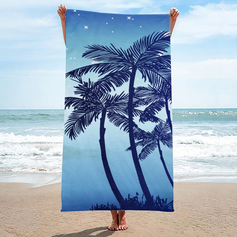 Beach Towel, Bath Towel, Microfiber Towel, Rectangular Beach Mat, Digital Printing Bath Towel, Shawl To Map