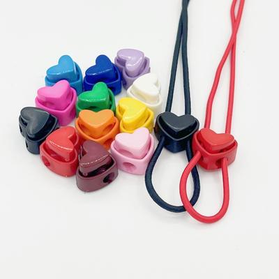Colorful Button Hanging Buckle Rope Buckle Lock Buckle Peach Heart Spring Buckle Elastic Adjustment Buckle Closing Buckle