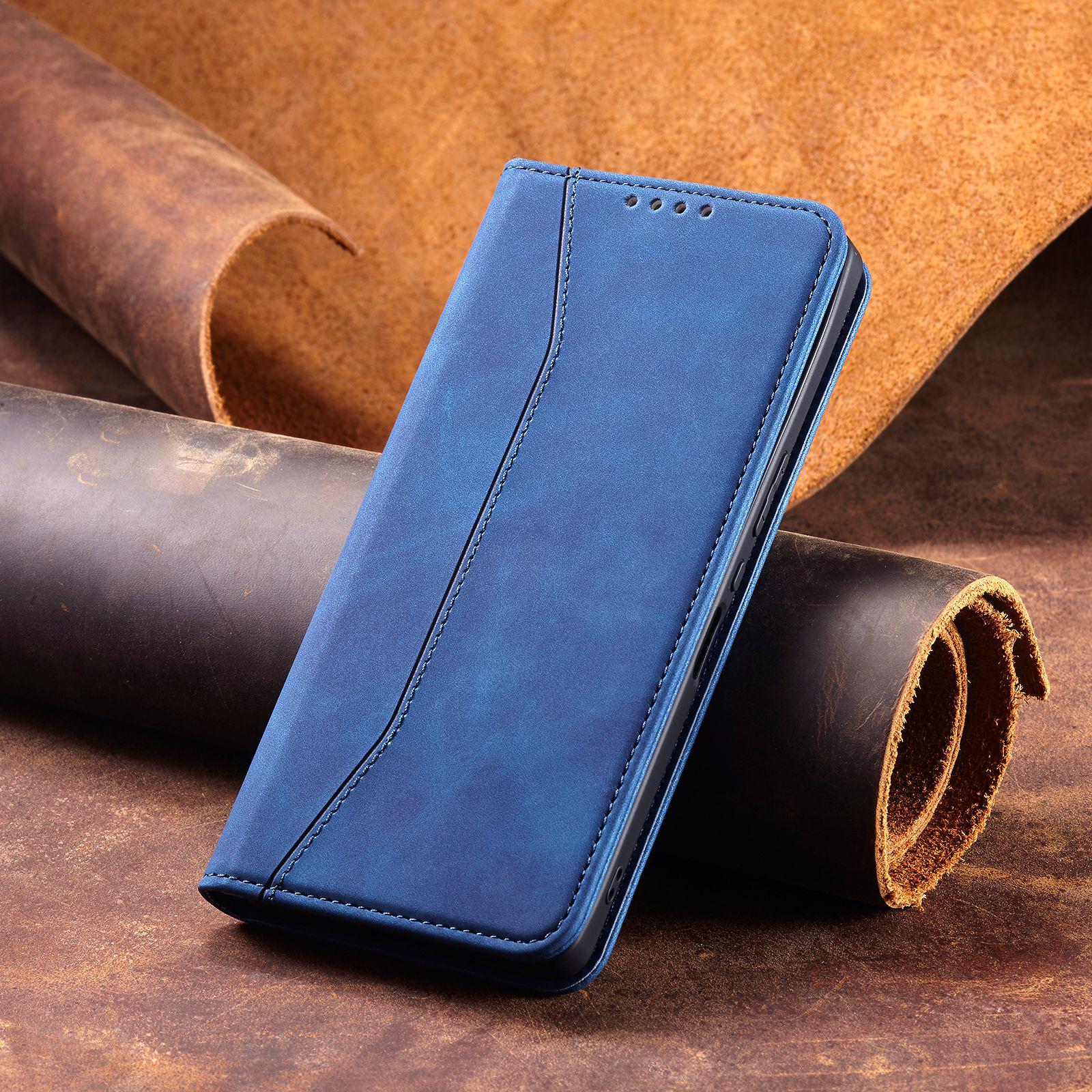 

Магнитный кожаный флип-чехол для Samsung A51/A21S/S10/A20E - популярный защитный чехол A21S синий