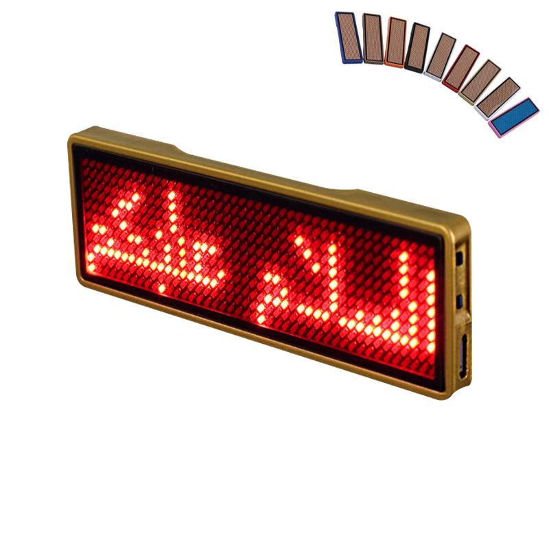 LED Name Badge with Scrolling Display for Employee IDs