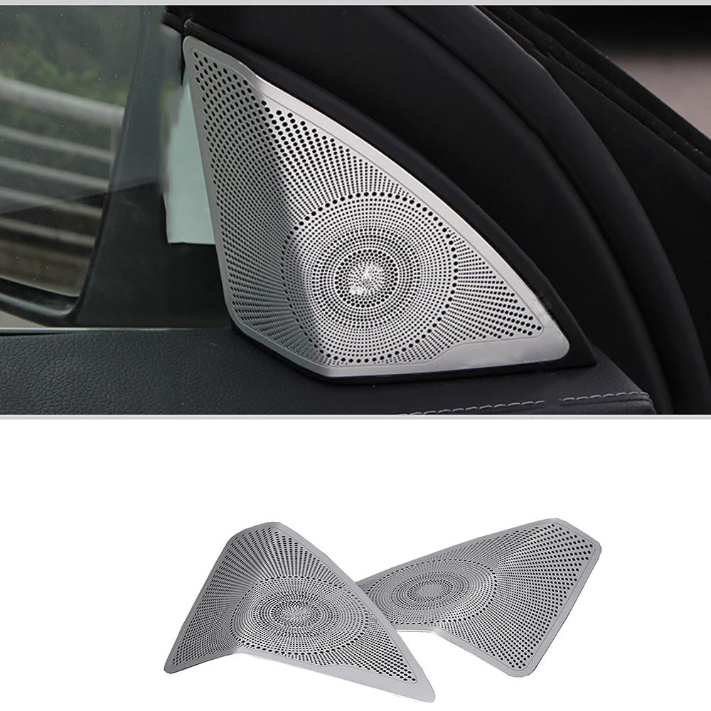 2pc Door A Pillar Tweeter Speaker Cover Trim For Mercedes Benz C Class 2015-2021