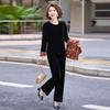 Spring Chinese Style Versatile Casual Vest Top & Frog Button Vest 3-Piece Set for Middle-aged and Elderly Moms