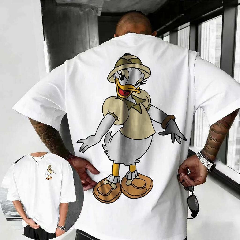 2026 Summer Disney Mickey Mouse Donald Duck Graph Tshirt Fashion Cotton Quality Casual Loose Short Sleeve Classic Unisex