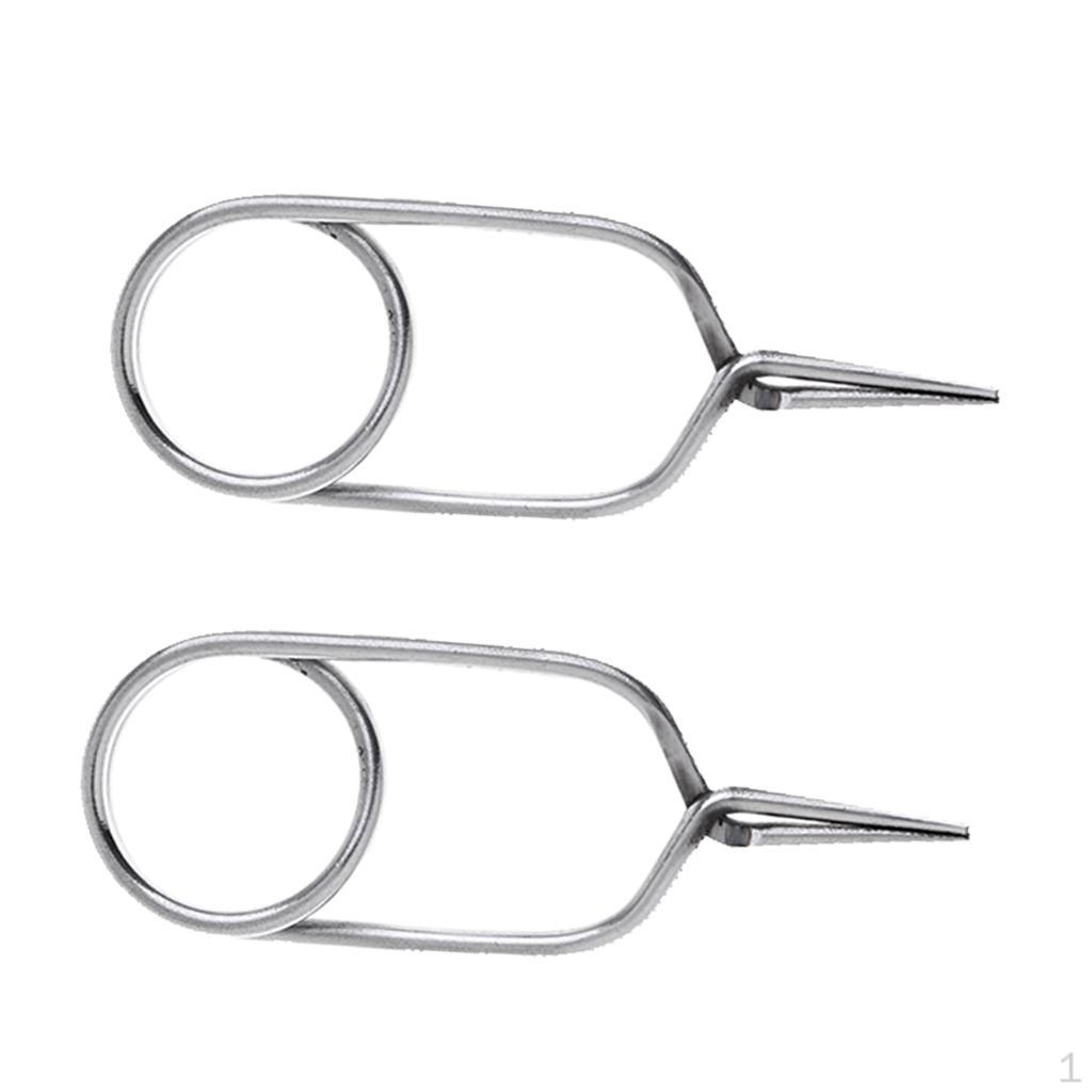 

2 Pieces Fly Tying Hackle Pliers, Designed For Fishing Enthusiast Tackle