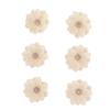 6pcs Flatback Fabric Flowers Cream-Coloured Hand Crafted Flowers  Party Decorations