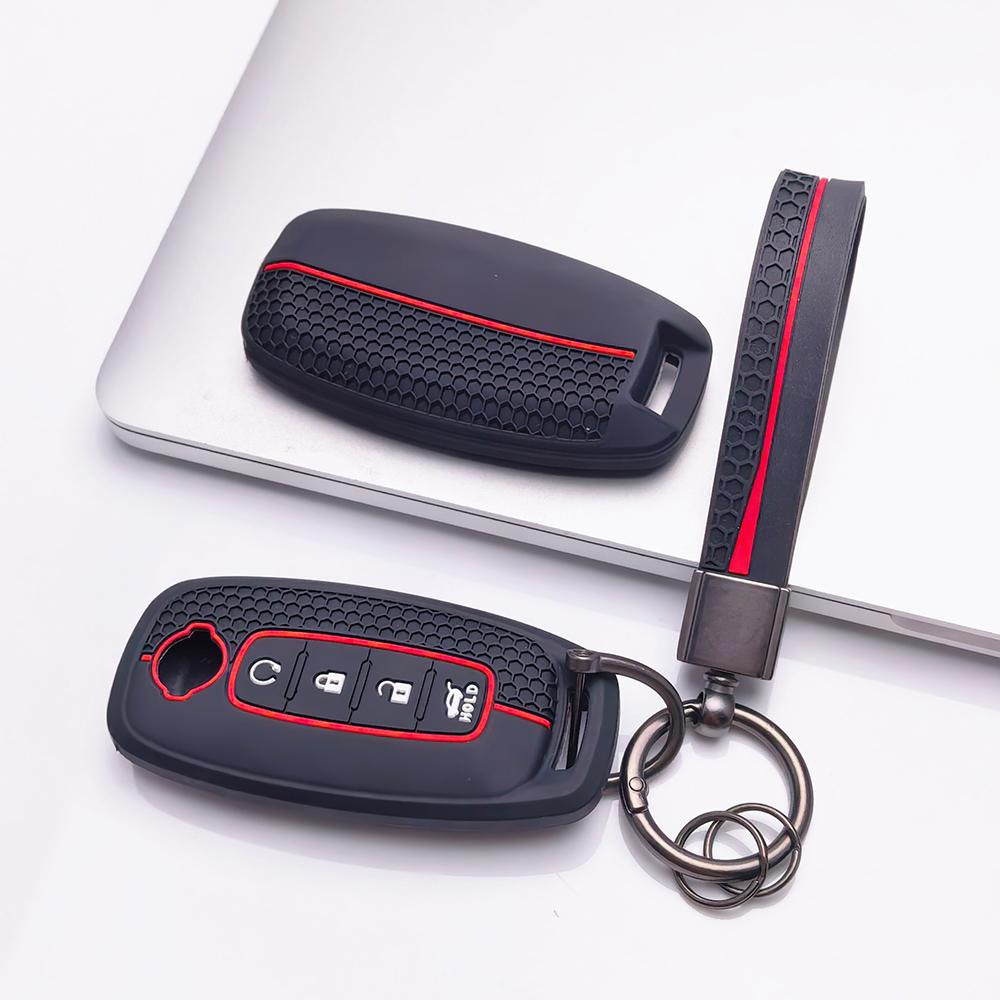 Key Fob Cover for Nissan Sentra Altima Models Rogue with Keychain Anti-Scratch Surface Shockproof Structure Soft Grip Texture Easy Install Design