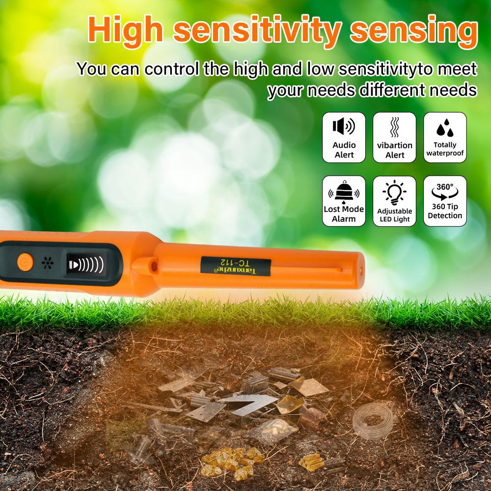 Diving Handheld Detection Rod, TC-112 Metal Detector, Stable and Reliable Underwater Jewelry Detection System, ID68 Waterproof