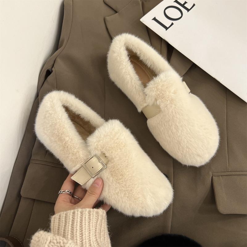 Fashion Women Fur Shoes Flats Fashion New Loafers Casual 2025 Trend Party Sport Woman Sneakers Winter Cozy Walking Botas Mujer Zapatos