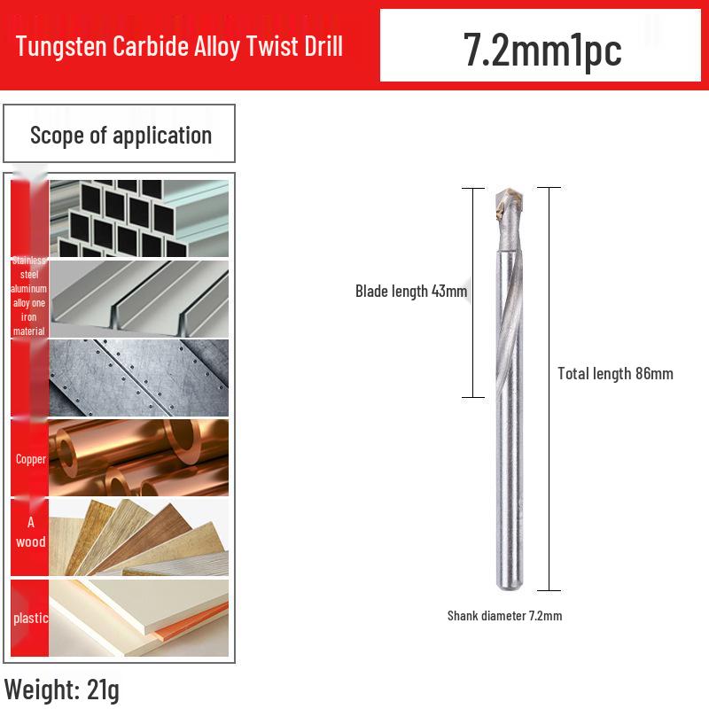 Tungsten Carbide Twist Drill Bit for Steel and Metal