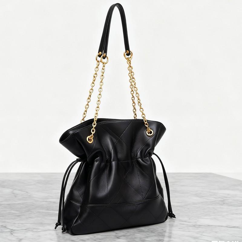 Blessing Bag Bucket Tote Large-capacity Handbag 2025 New Sheepskin Shoulder High-quality Diamond-grid Underarm