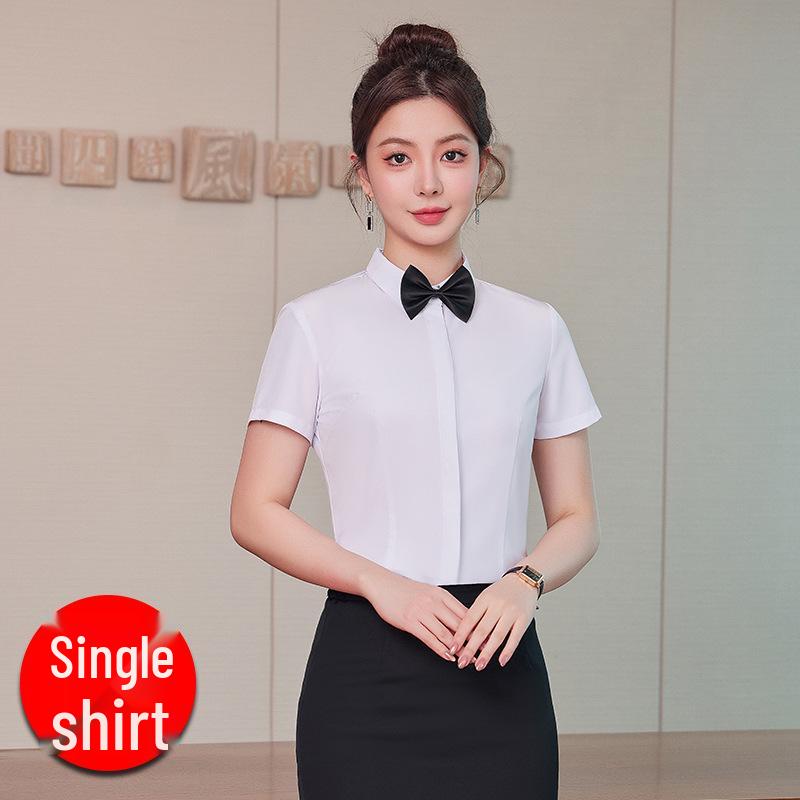 Unisex Long Sleeve Workwear Uniform for Hotel and Bank Employees - Spring/Fall Style Shirt Set