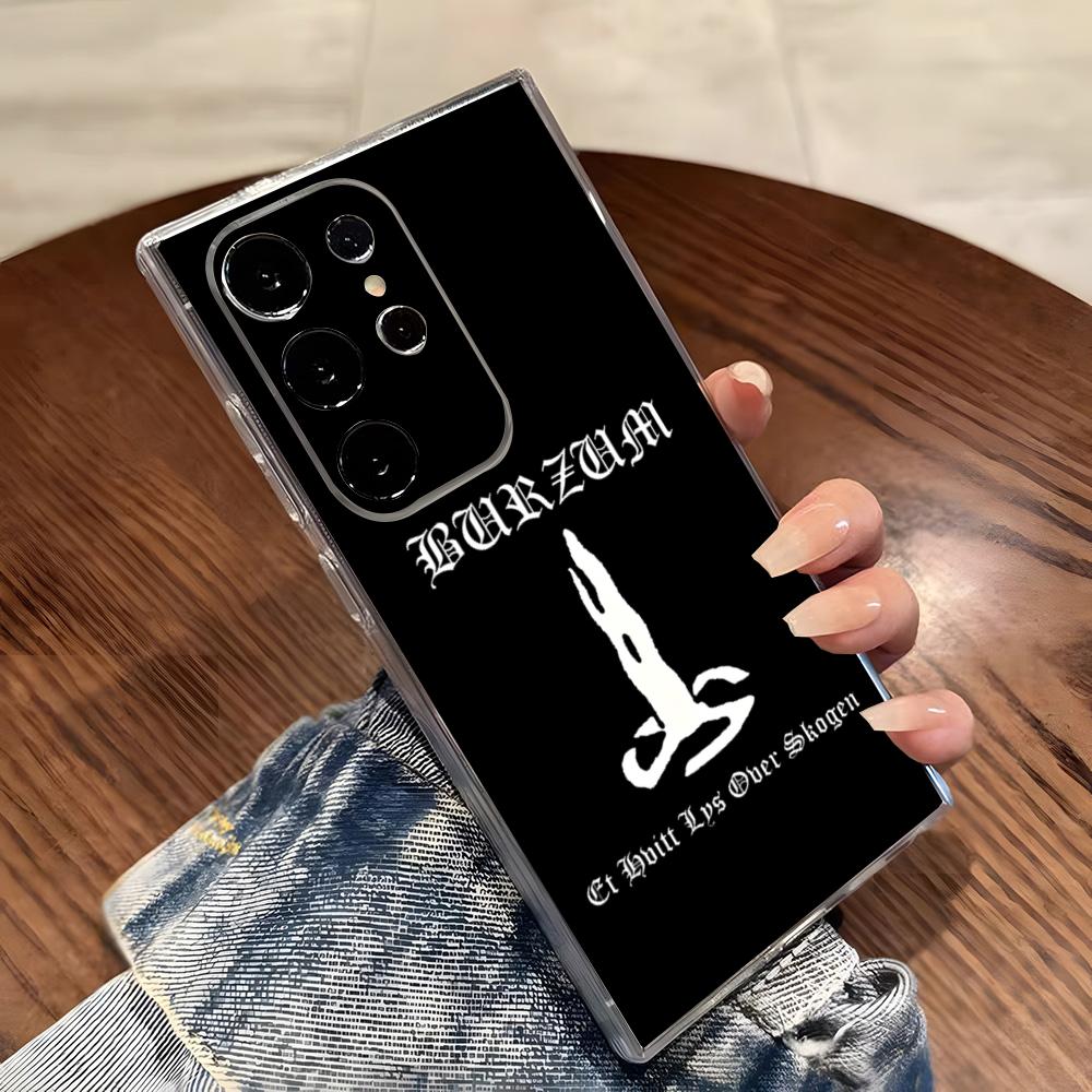 Burzums Band Rock Music Phone Case For Samsung S26 S25 S24 Ultra S23 Fe S22 S20 S21 Plus Plus 5G Fe Transparent Cover