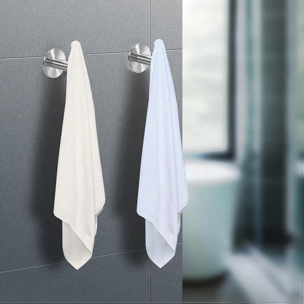 Adhesive Towel Hooks Heavy Duty Stainless Steel Wall Mounted Coat Hook for Towels, Robe, Hat, Sponges, Keys