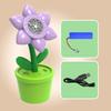 Rechargeable Bubble Machine with Music and Lights Flower Shape Bubble Blower Toy for Outdoor Use Kids Entertainment and Party Decoration