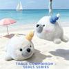 Small Plushie Dolphin Plush Keychain Soft Fluffy Seal Stuffed Doll Seal Plush Pendant  Kids