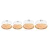 Cover Serving Tray Wooden Cake Stand with Lid Visible Cheese Board Dessert Display Food Dust