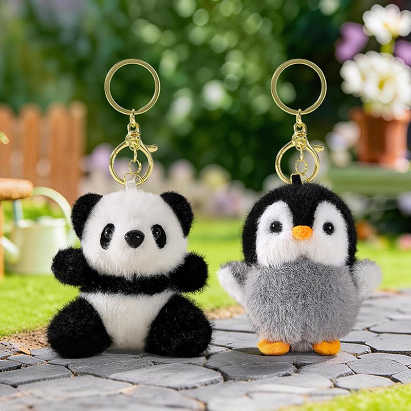 Cute Dog Pig Panda Plush Toys Small Dolls Keychains Backpack Pendants Student Schoolbag Decorations Small Gifts